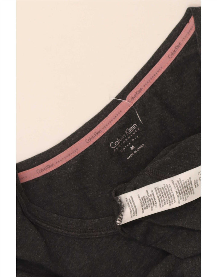 Calvin Klein Damen Performance Graphic T-Shirt Top UK 14 Mittelgrau