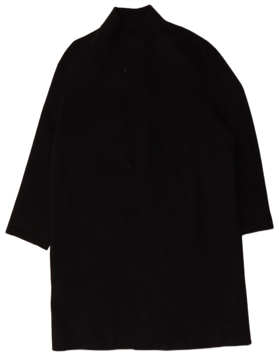 Zara Herrenmantel UK 44 XL Schwarze Wolle