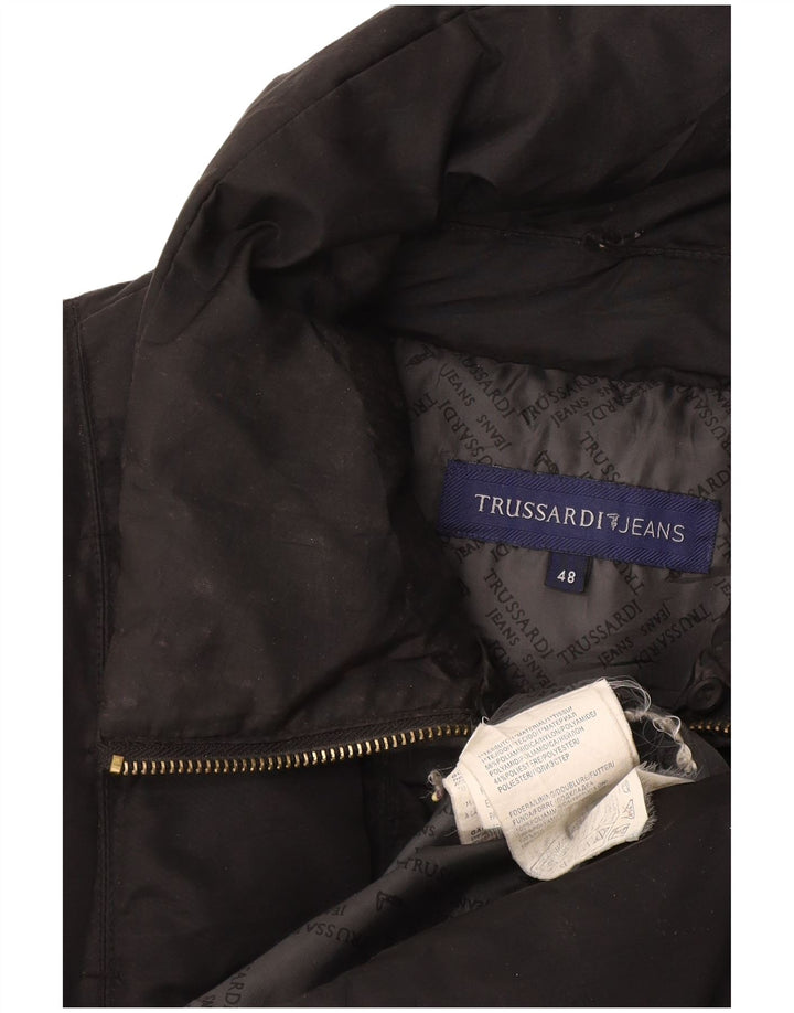 Trussardi Damen Wattierte Jacke IT 48 XL Schwarz Polyamid