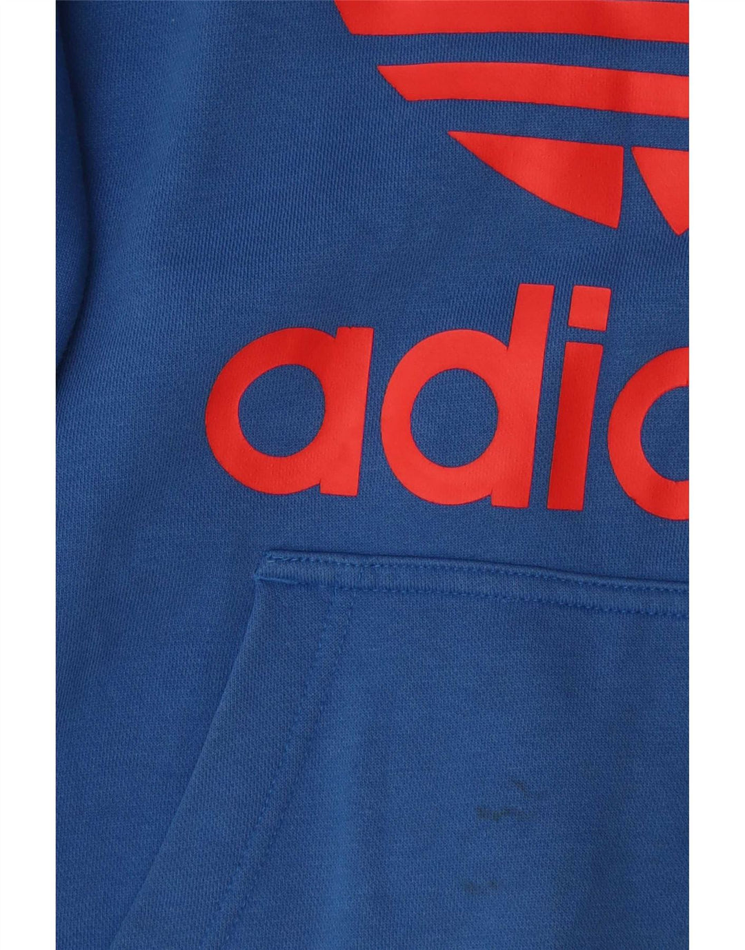 Adidas Herren Graphic Hoodie Pullover mittelblaue Baumwolle