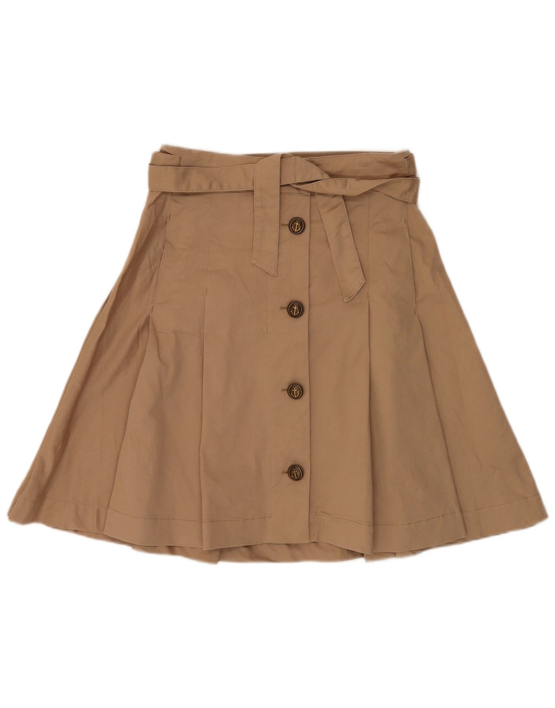 GF Ferre Damen A-Linienrock IT 44 Medium W30 Beige Baumwolle