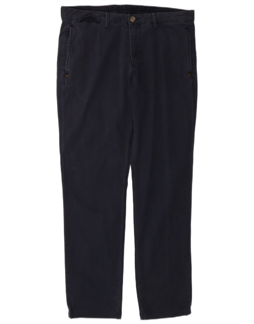 MASSIMO DUTTI Herren-Chinohose, EU 42, Größe L, W32, L31, Marineblau, klassisch