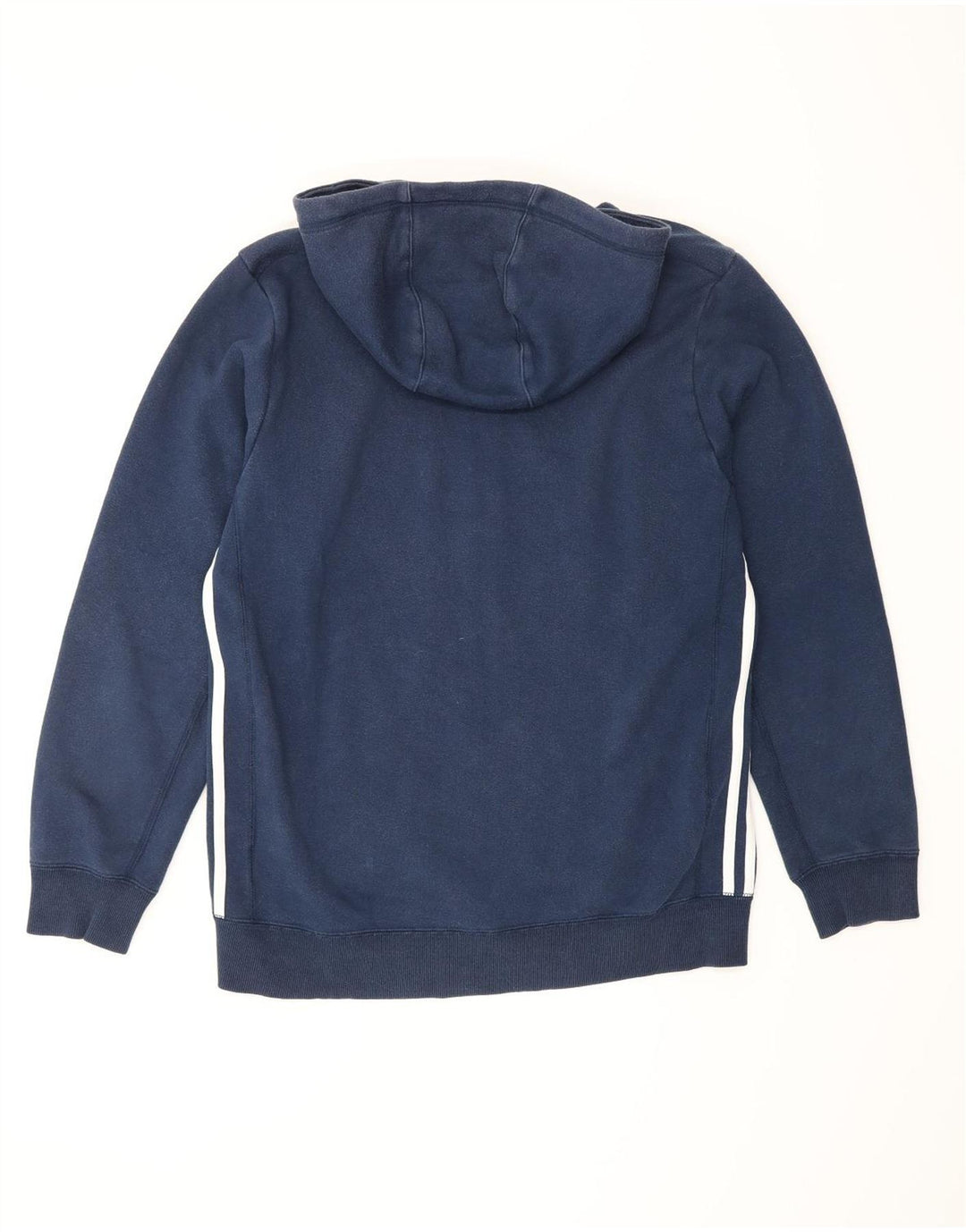 ADIDAS Herren-Kapuzenpullover mit Reißverschluss, mittlere marineblaue Baumwolle