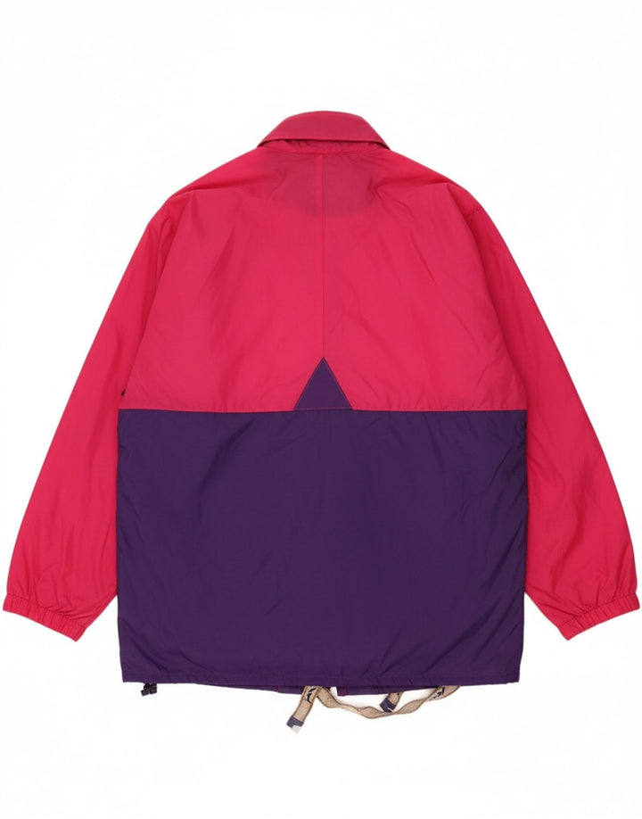 K-WAY Womens Hooded Rain Jacket UK 20 2XL Pink Colourblock Polyamide Vintage K-Way and Second-Hand K-Way from Messina Hembry 
