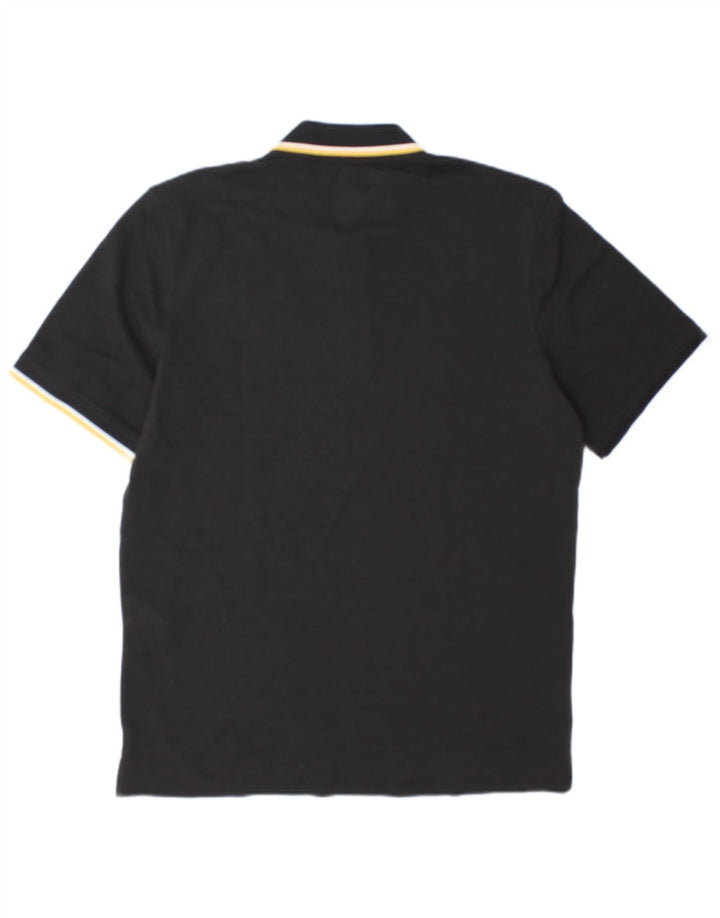 Jack & Jones Herren-Poloshirt, groß, aus schwarzer Baumwolle