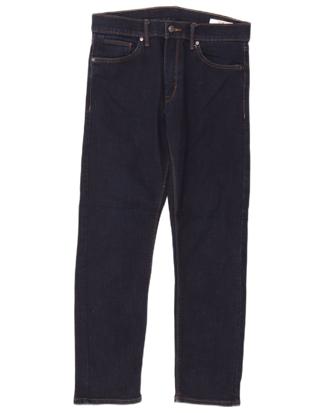 Marks & Spencer Herren Slim Jeans W30 L29 Marineblau Baumwolle