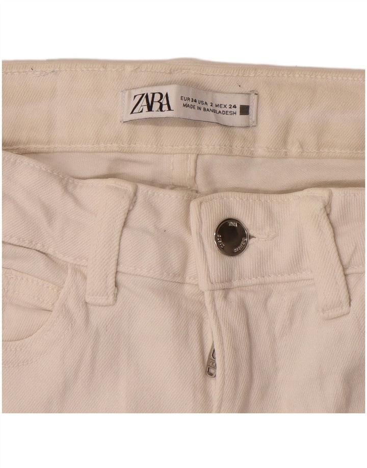 Zara Damen Skinny Jeans EU 34 2XS W24 L27 Weiß