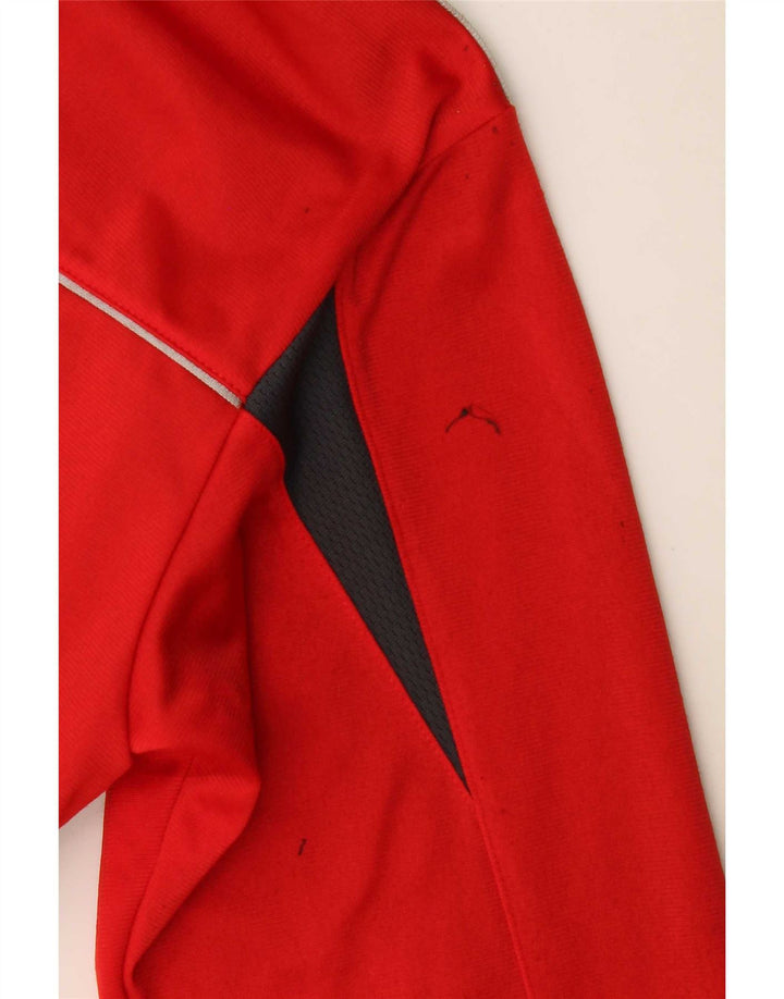 Adidas Jungen Grafik-Trainingsanzug-Top-Jacke, 11–12 Jahre, rotes Farbblockdesign