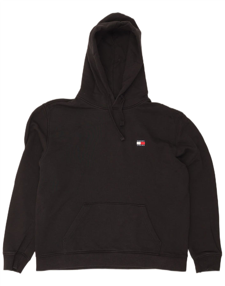 TOMMY HILFIGER Herren Kapuzenpullover XL Schwarz Baumwolle