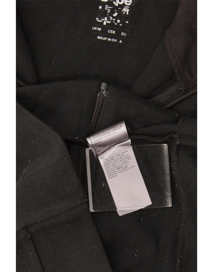 Superdry Damen-Kapuzenpullover mit grafischem Reißverschluss, Gr. 10, Größe S, Schwarz, Polyester