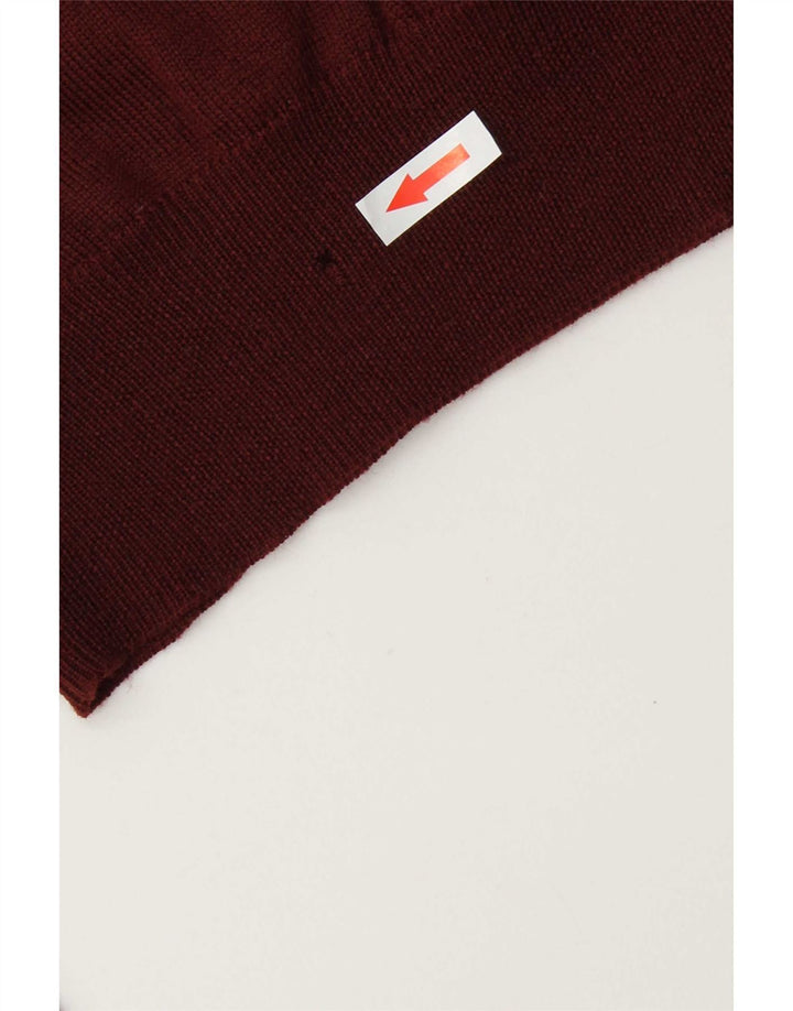 Boggi Herren-Pullover mit V-Ausschnitt, Größe L, Burgunderrot