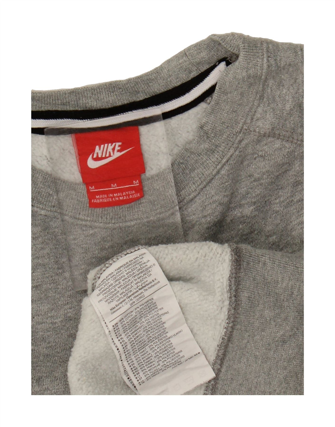 NIKE Womens Sweatshirt Jumper UK 14 Medium Grey Cotton Vintage Nike and Second-Hand Nike from Messina Hembry 