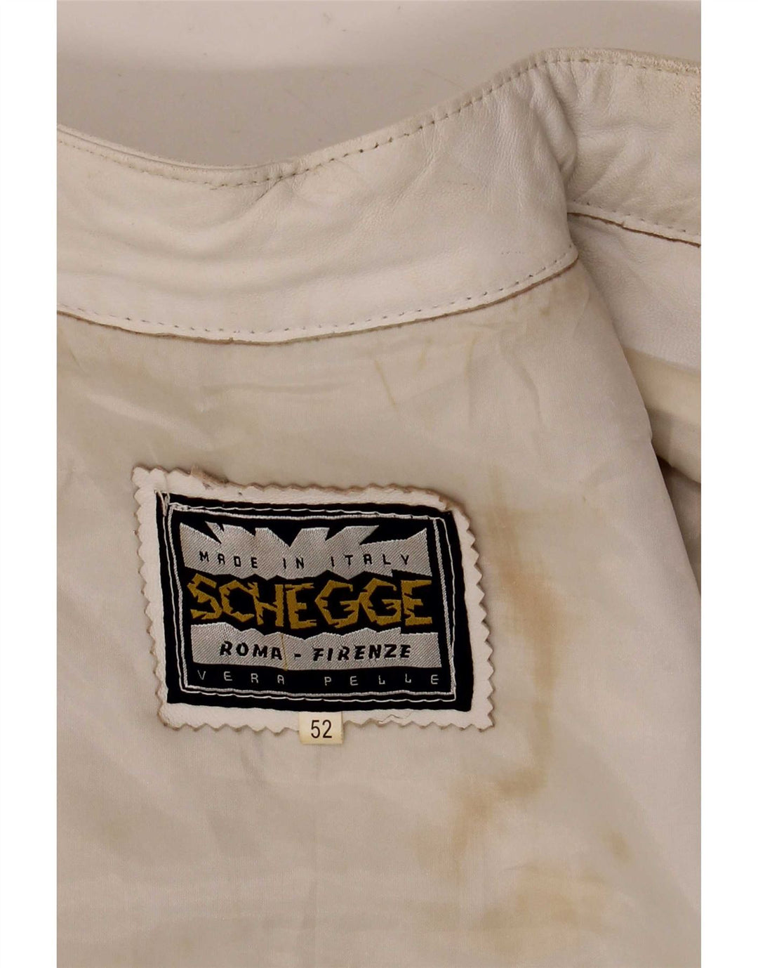 Schegge Damen Leder Racer Jacke IT 52 2XL Weiß