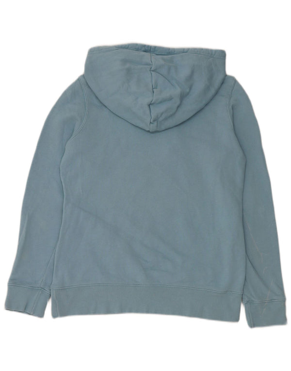 Adidas Damen Graphic Hoodie Pullover UK 8 Small Blaue Baumwolle