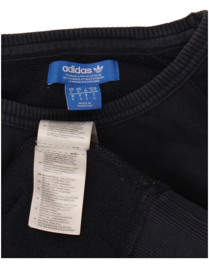 Adidas Herren-Sweatshirt mit Grafik, Größe S, marineblau, Baumwolle