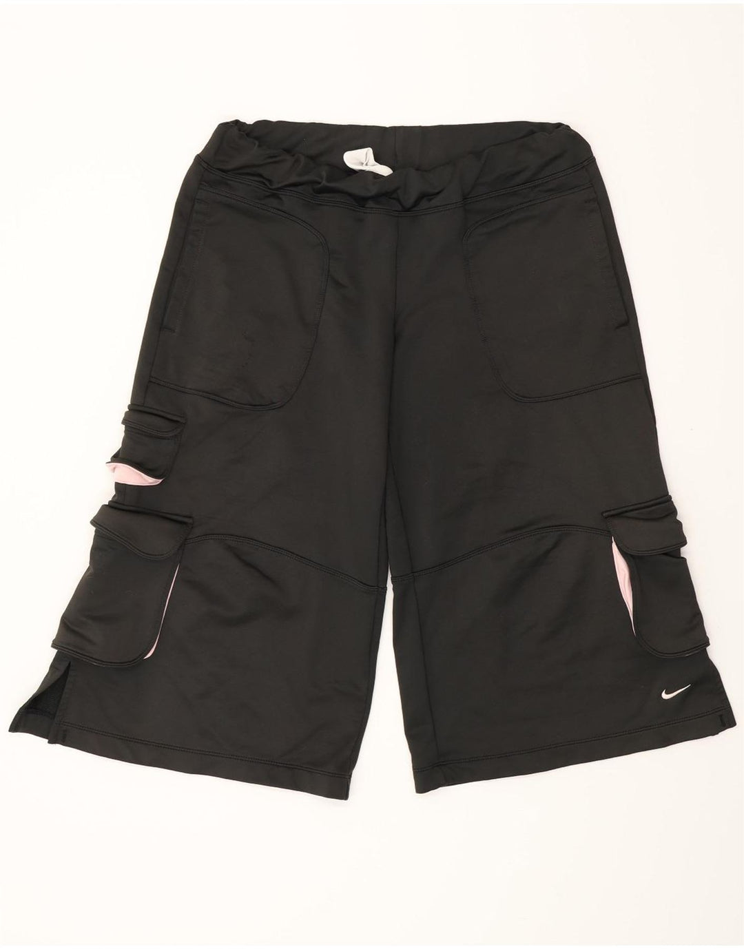 NIKE Damen Bermuda Sport Shorts US 4/6 Small Schwarz Polyester