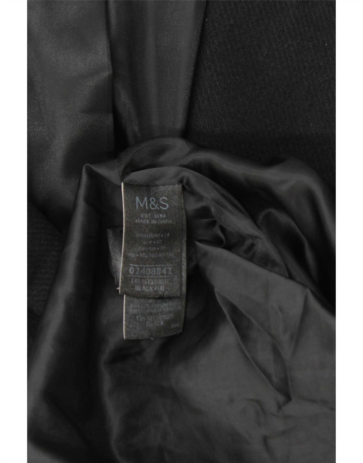 Marks & Spencer Damenmantel UK 14 Large Schwarz Polyester