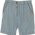 Sundek Herren-Chinoshorts W33, groß, blau kariert, Baumwolle
