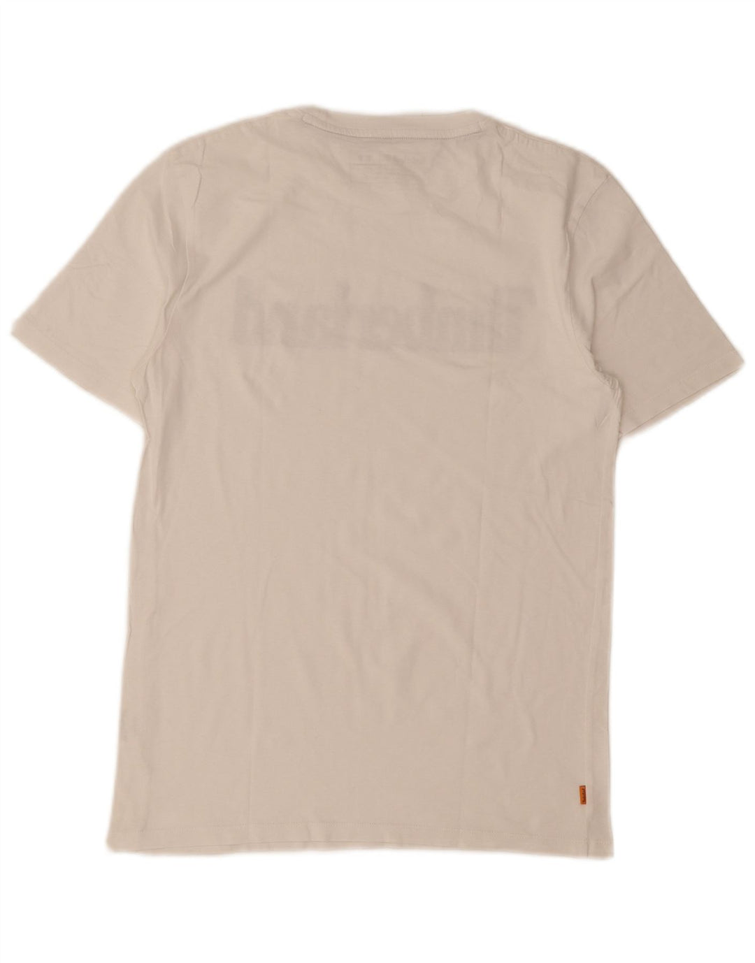 Timberland Herren-T-Shirt mit normaler Passform, Grafik, Größe S, weiße Baumwolle