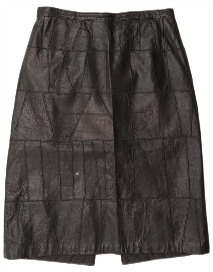 Vintage Damen Lederrock W28 Small Schwarz