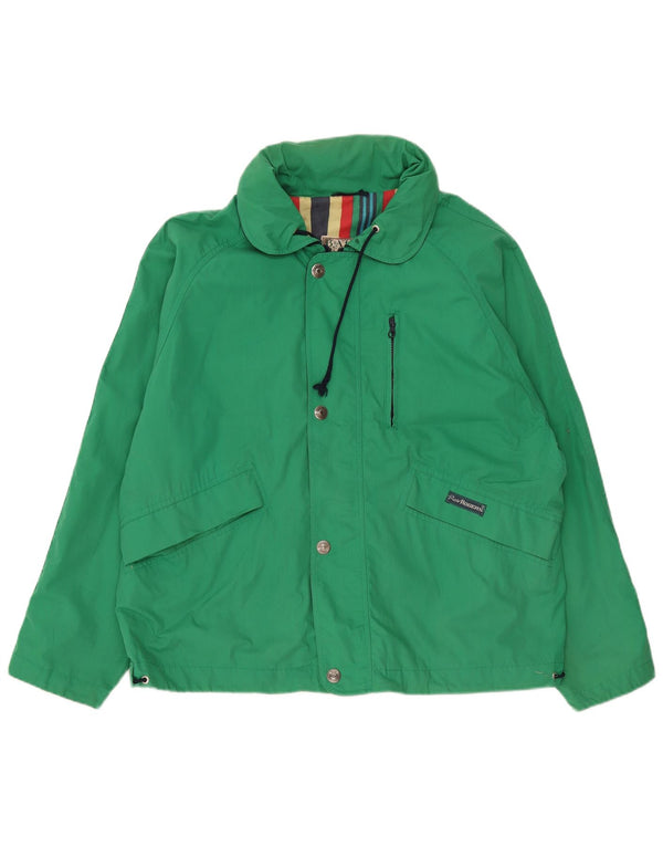 Roy Rogers Herren-Windbreaker-Jacke, UK 40, groß, grüne Colourblock-Baumwolle