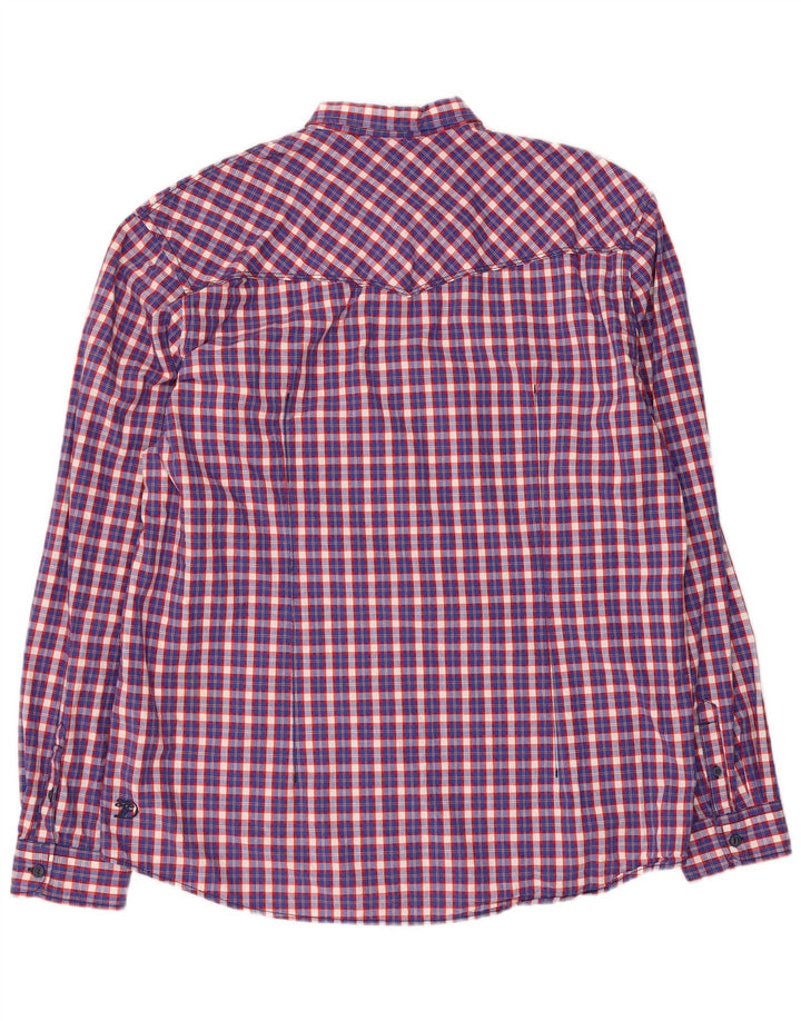 Tom Tailor Herrenhemd XL, blau kariert, Baumwolle