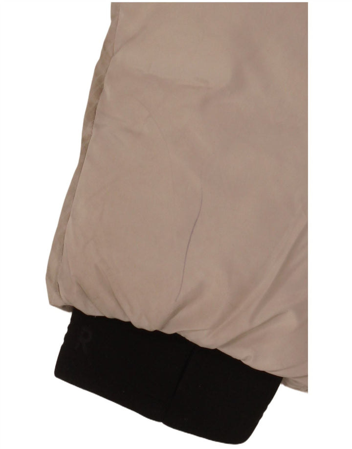 Ted Baker Wattierter Mantel mit grafischer Kapuze für Mädchen, 9–10 Jahre, Beige, Polyester