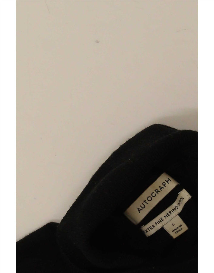 Marks & Spencer Herren Autograph Rollkragenpullover, Größe L, Schwarz