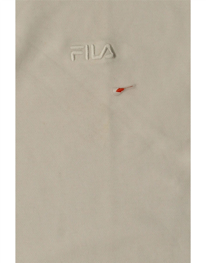 FILA Mens Polo Shirt Large White Cotton Vintage Fila and Second-Hand Fila from Messina Hembry 