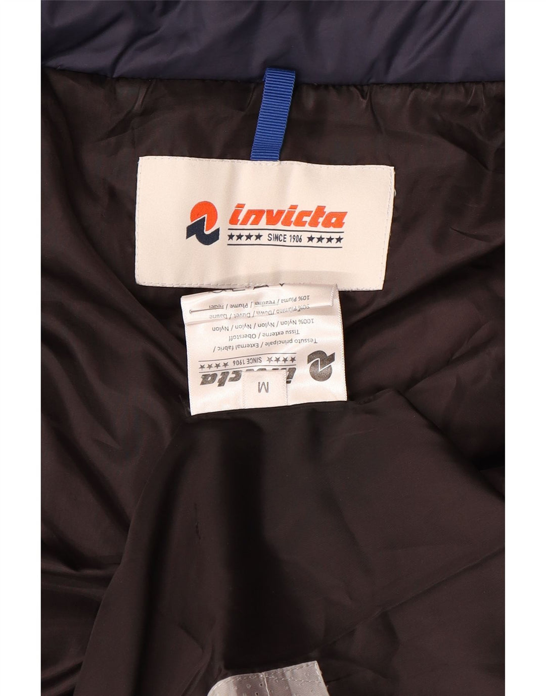 Invicta Wattierte Damenjacke mit Kapuze, UK 14, mittelmarineblaues Nylon