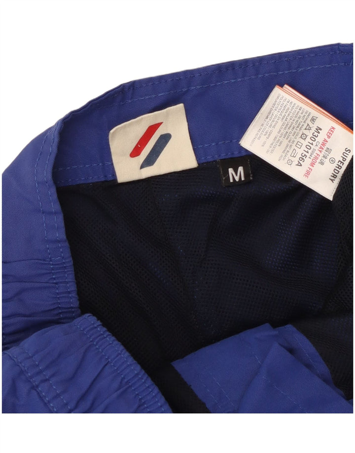 Superdry Herren-Badeshorts mit Grafik, mittelblau, Polyester