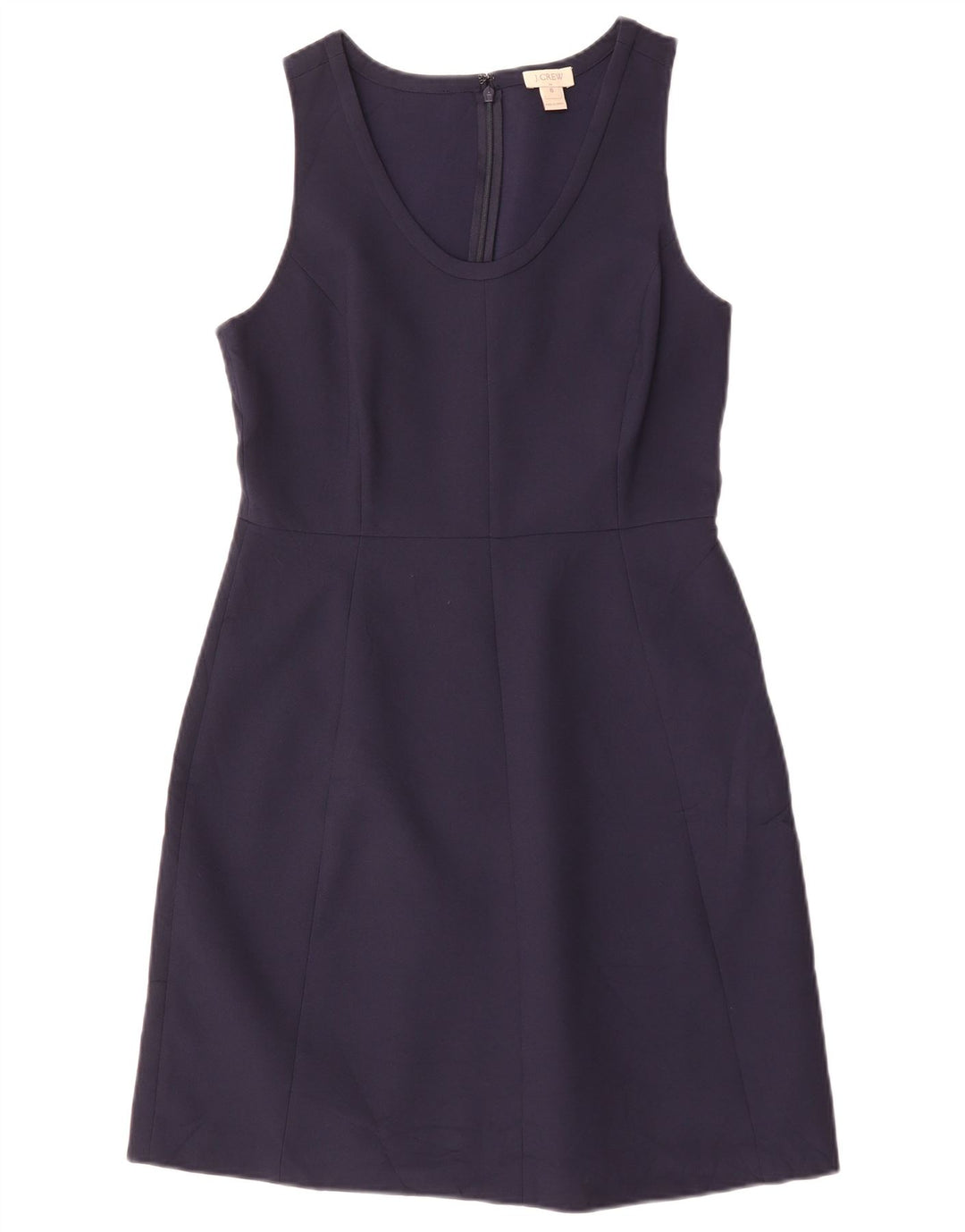 J. CREW Damen ärmelloses A-Linien-Kleid US 6 Medium Marineblau Polyester