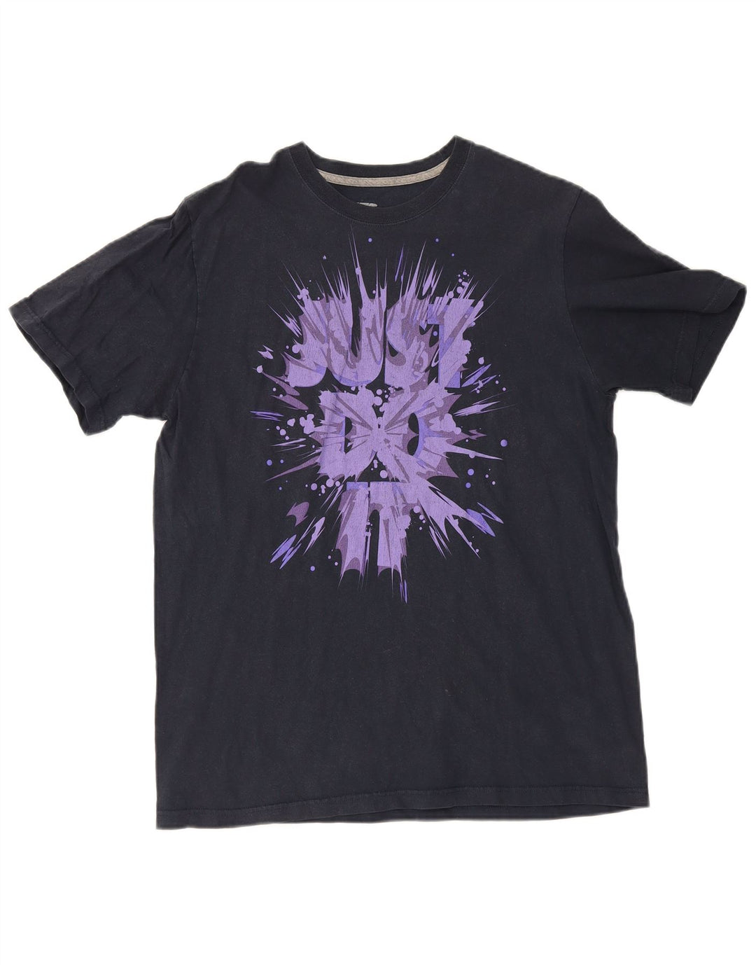 Nike Herren-T-Shirt mit normaler Passform, Grafik, Größe L, Schwarz, Baumwolle