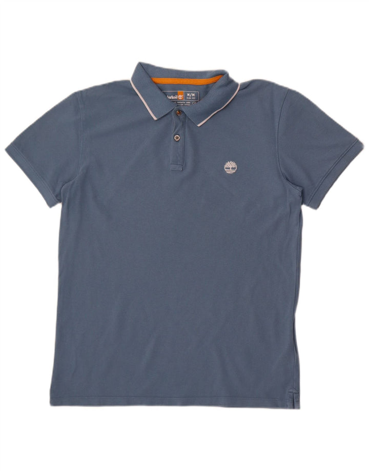 Timberland Slim Fit Poloshirt für Herren aus mittelblauer Baumwolle