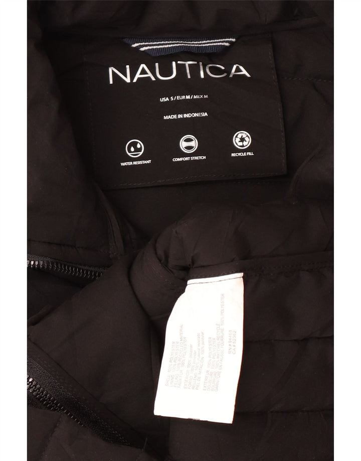 Nautica Damen Wattierte Jacke UK 10 Small Schwarz Polyester