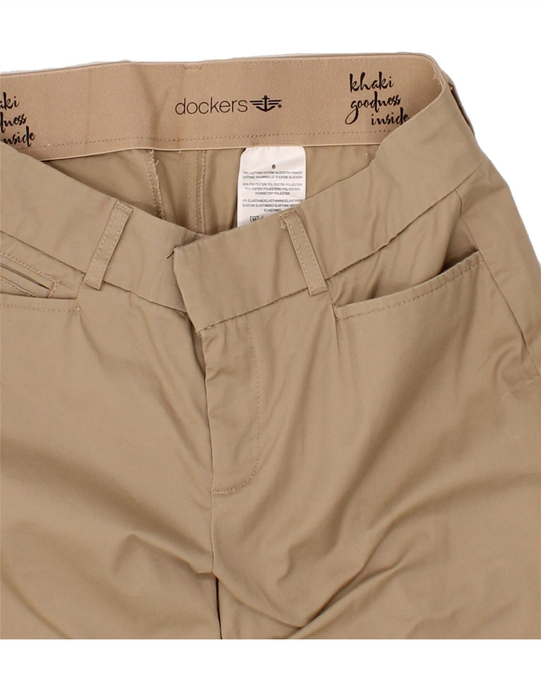 DOCKERS Womens Straight Casual Trousers US 6 Medium W30 L30 Beige Vintage Dockers and Second-Hand Dockers from Messina Hembry 