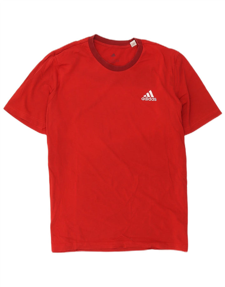 Adidas Herren T-Shirt Top Große rote Baumwolle