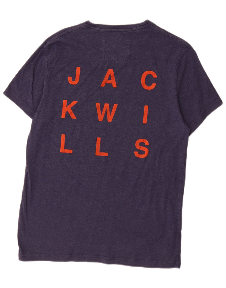 Jack Wills Herren-T-Shirt mit Grafik, Größe S, marineblau, Baumwolle