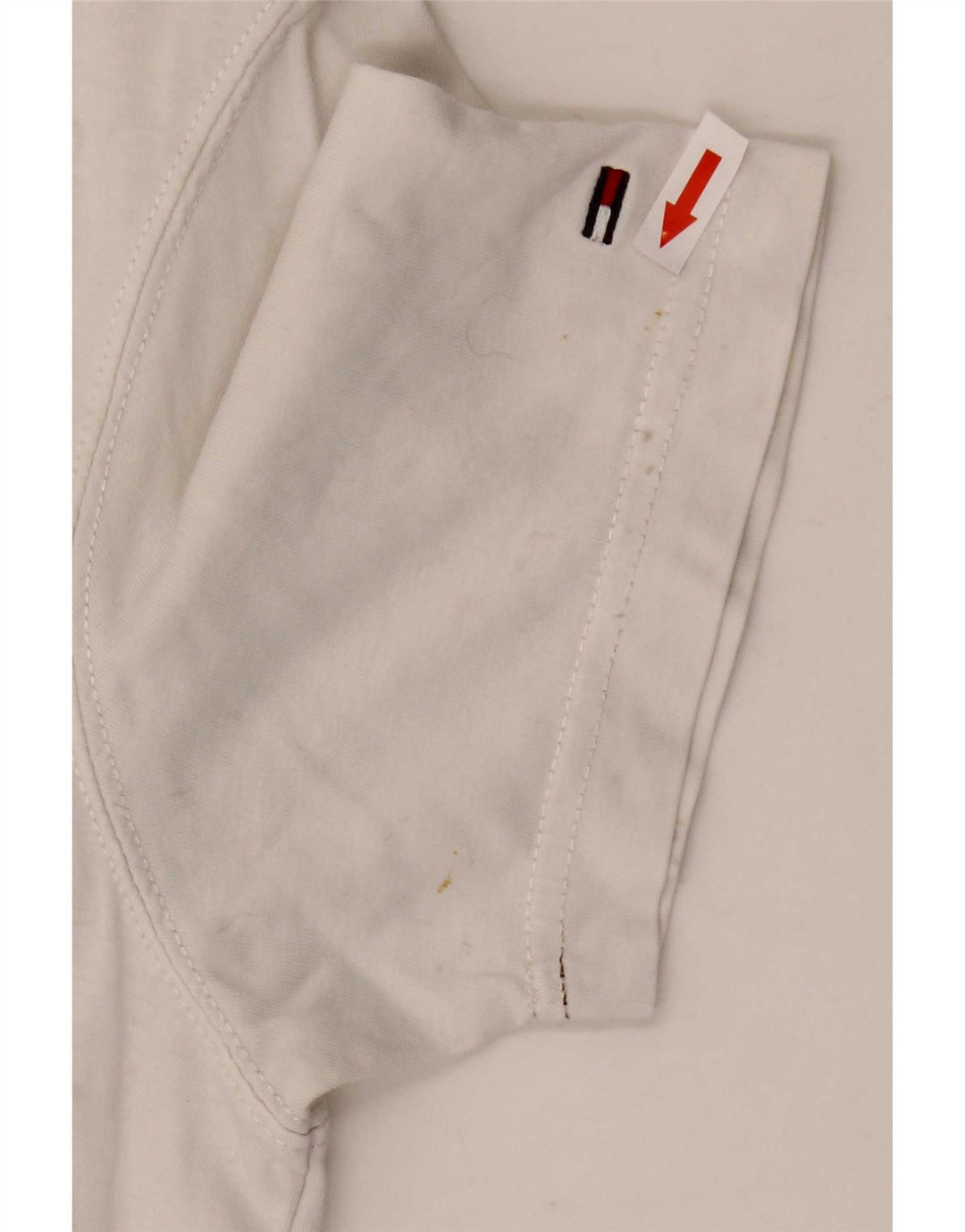 Tommy Hilfiger Herren-T-Shirt mit Grafik, Größe L, aus weißer Baumwolle