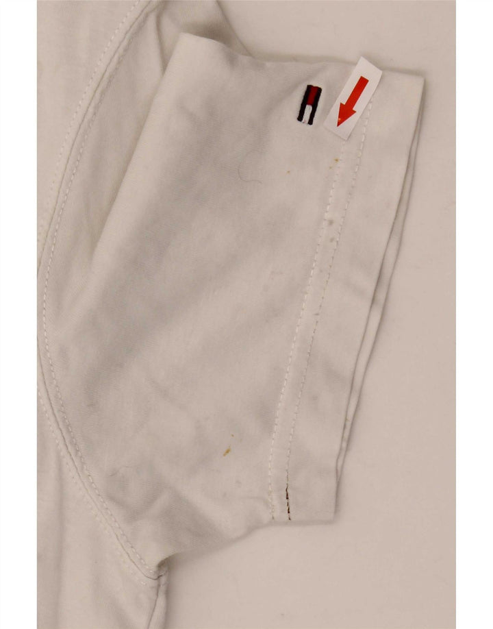 Tommy Hilfiger Herren-T-Shirt mit Grafik, Größe L, aus weißer Baumwolle