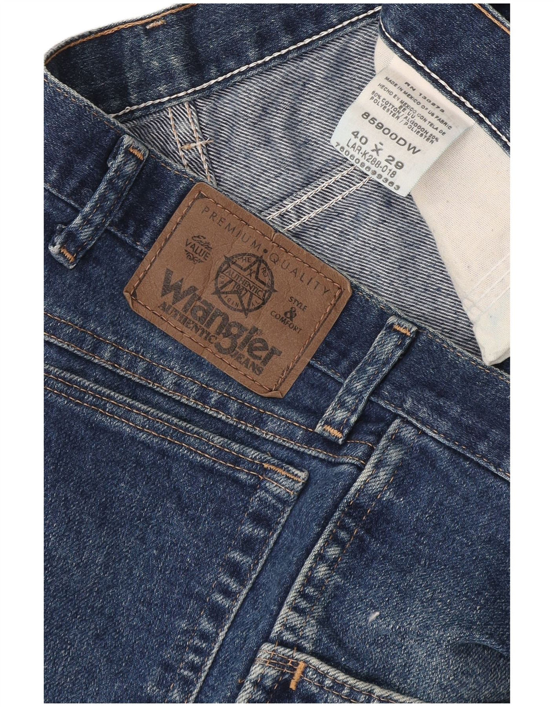 Wrangler Herren verkürzte Jeans W40 L24 Blaue Baumwolle