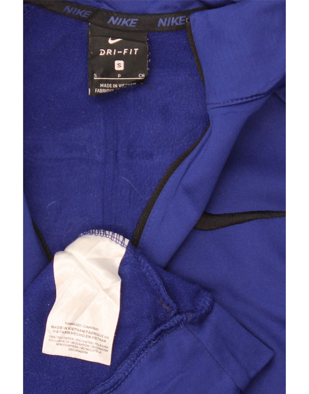 NIKE Herren Dri Fit Sweatshirt mit Reißverschluss am Hals, Größe S, Blau, Polyester