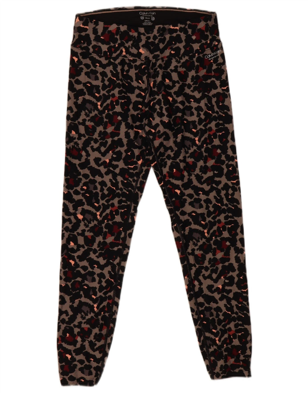 Calvin Klein Damen Performance Leggings UK 10 Small Graues Nylon