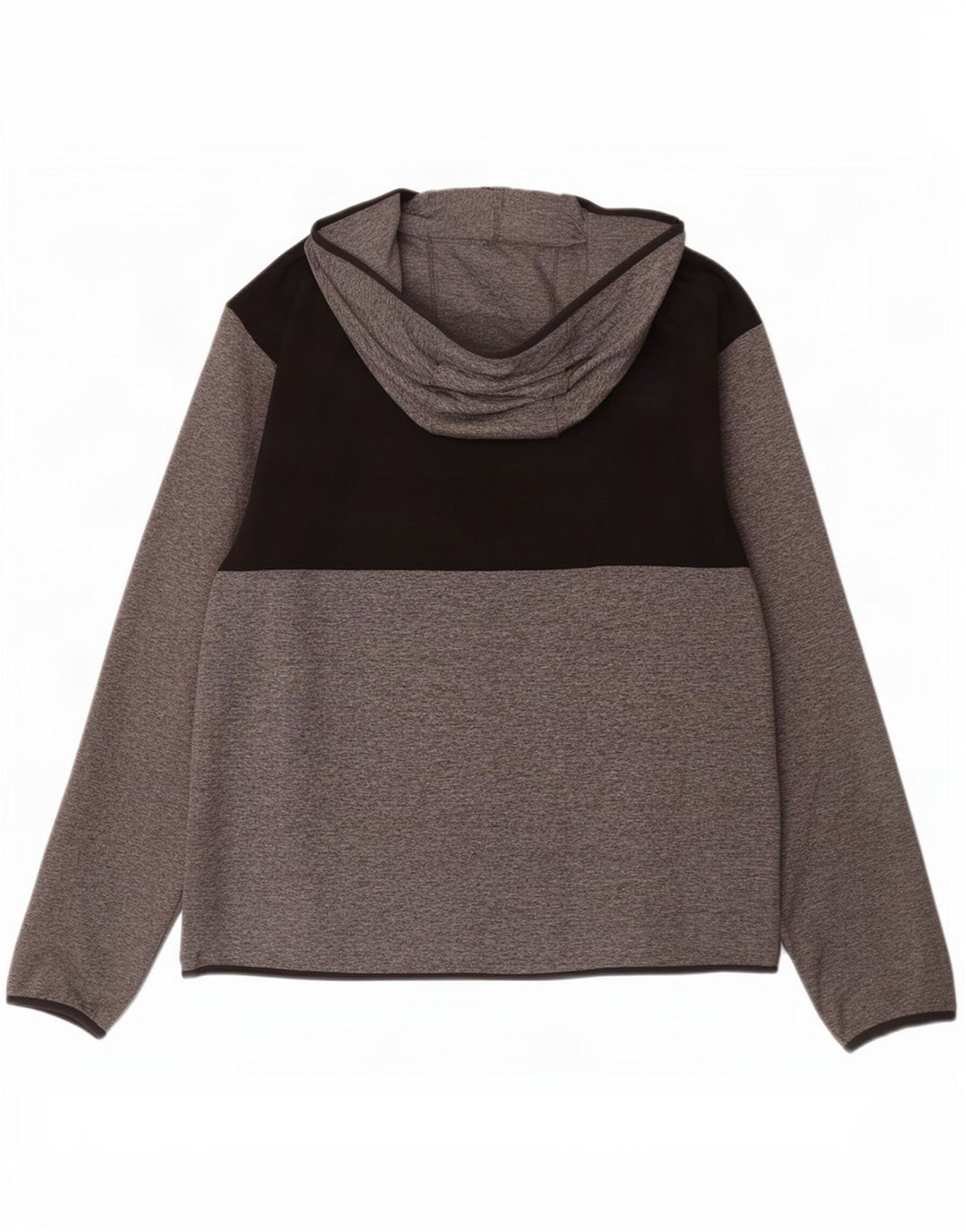 American Eagle Herren-Kapuzenpullover mit grafischem Reißverschluss, 2XL, Grau, Farbblock