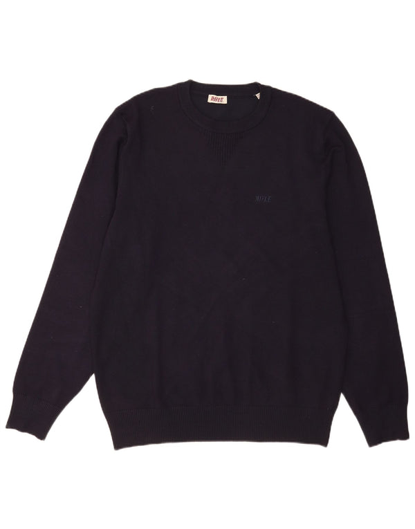 Rifle Herren-Pullover mit Rundhalsausschnitt, 2XL, Marineblau, Viskose