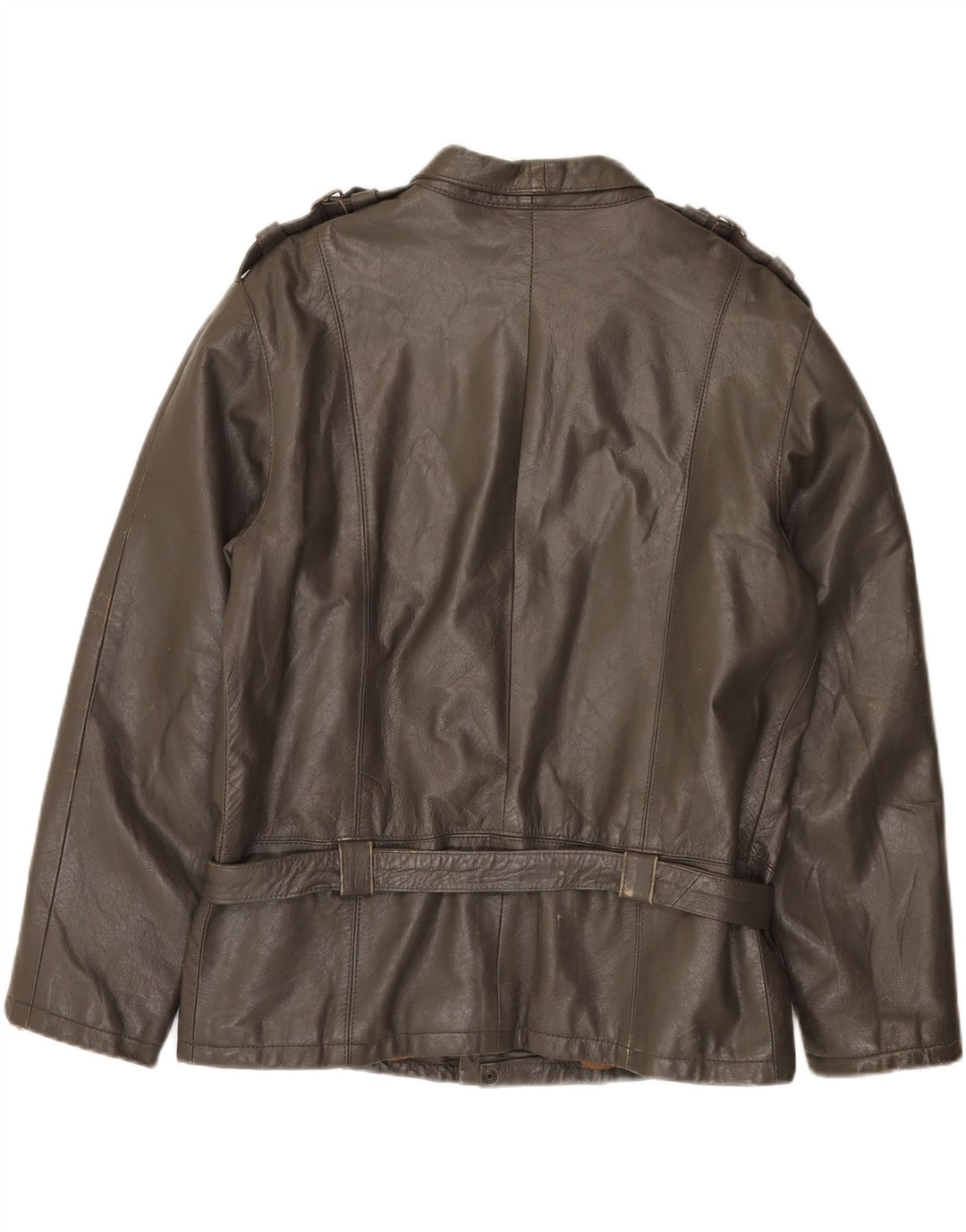 Vintage Herren Militärlederjacke IT 52 XL Grau