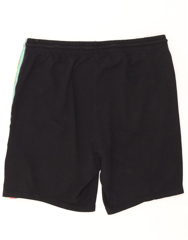 Kappa Herren Graphic Sport Shorts 3XL Schwarz Colourblock Baumwolle