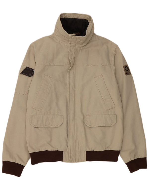 Murphy & Nye Herren Sailmakers Bomberjacke UK 42 XL Graue Colourblock-Baumwolle