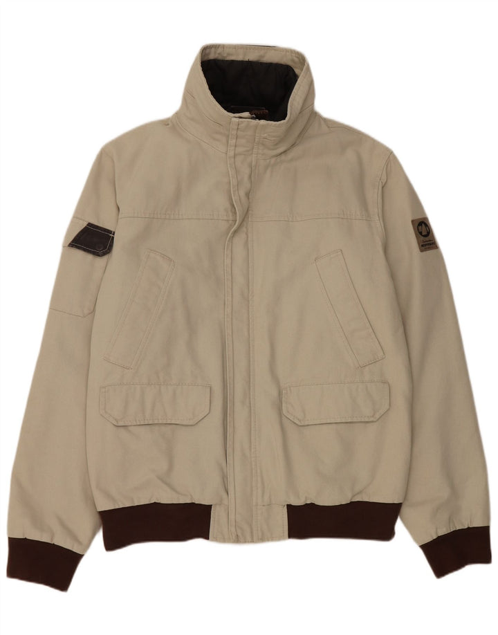 Murphy & Nye Herren Sailmakers Bomberjacke UK 42 XL Graue Colourblock-Baumwolle