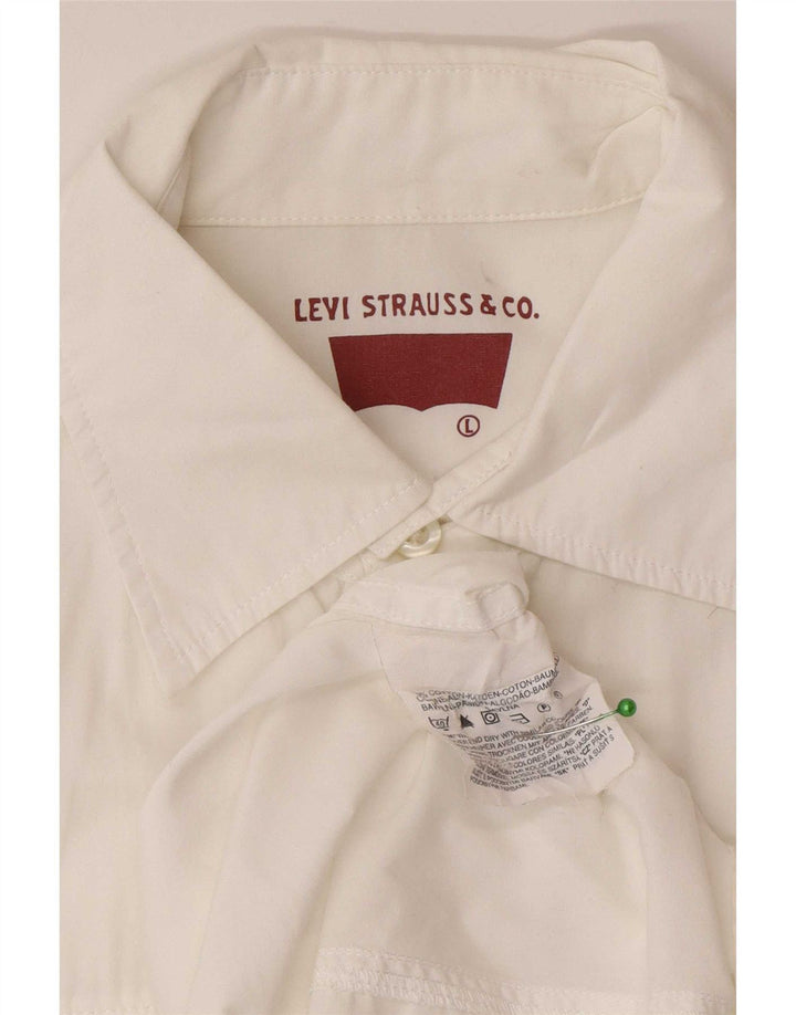 Levi's Herren-Kurzarmhemd, groß, aus weißer Baumwolle